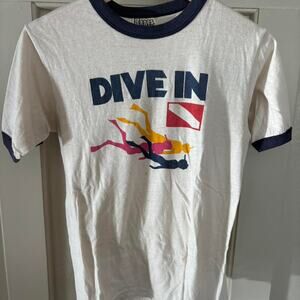 Vintage white and blue